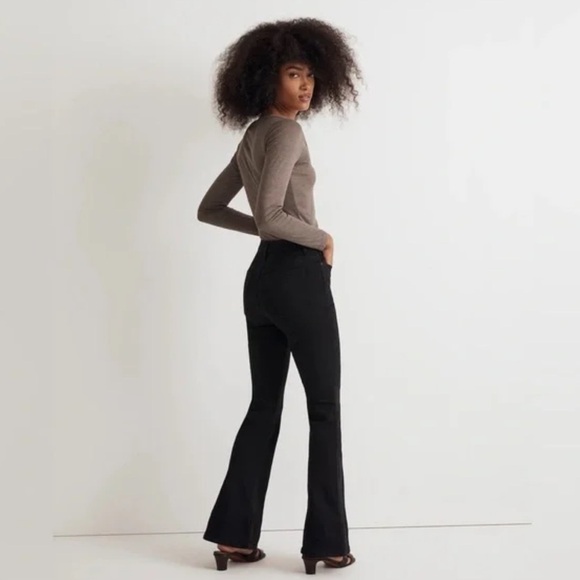 NWT Madewell Skinny Flare Jeans in Black Frost Size 25 - Picture 9 of 15